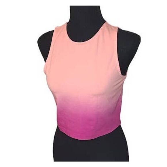 Lou & Grey Pink Ombre Crop Tank Medium - Picture 2 of 5